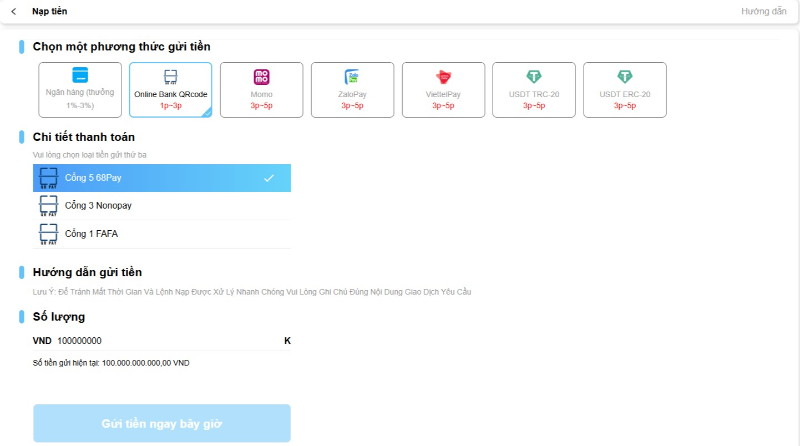 Nạp rút tiền V7Bet